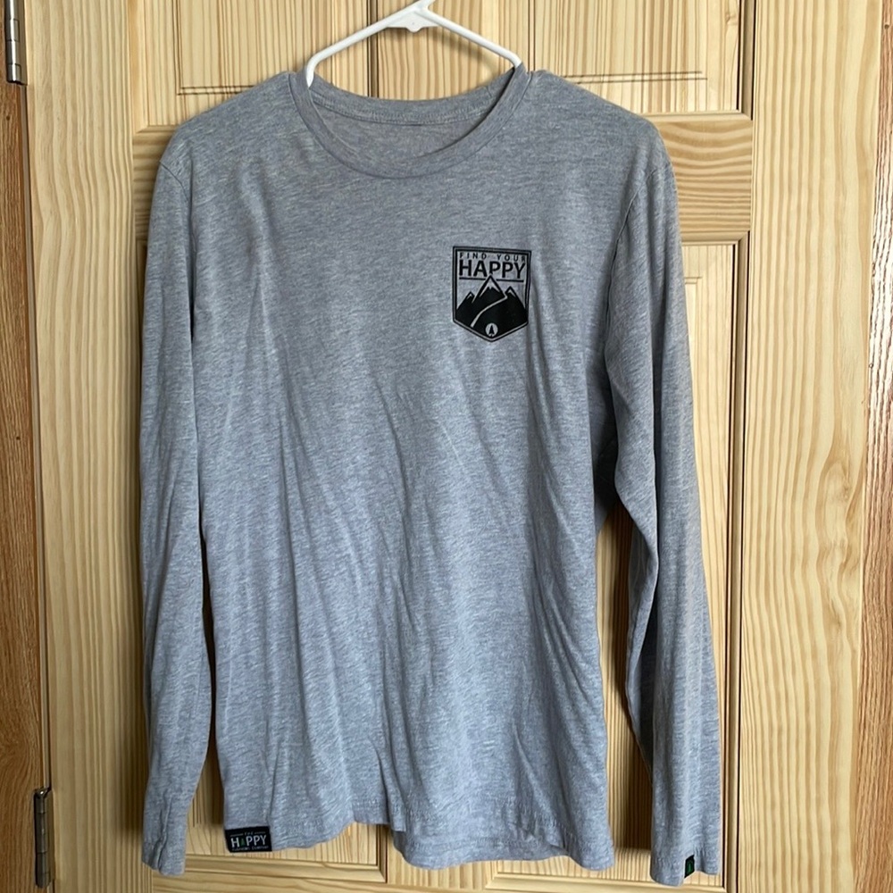 THE HAPPY CLOTHING COMPANY light grey long sleeve top | Size L | worn once
